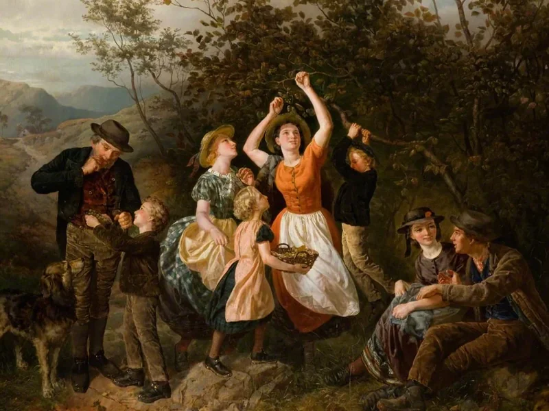 1832-Vladimir Osipovich Sherwood - Raccolta delle nocciole